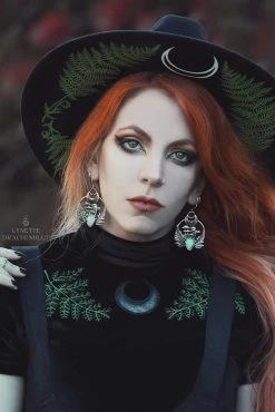 Fern & Moonstone Mushroom Earrings -Goth Accessories Sales dddddgd 1800x1800