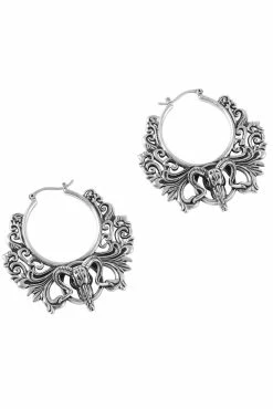 Worship The Night Hoop Earrings [S] -Goth Accessories Sales dssdsdssdf 1800x1800