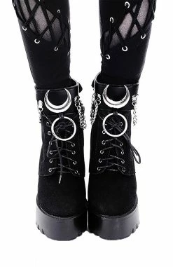Iron Moon Shoe Cuffs -Goth Accessories Sales eng pl Black gothic Moon Ankle bracelets for gothic shoes IRON MOON CUFFS 1749 6 1800x1800
