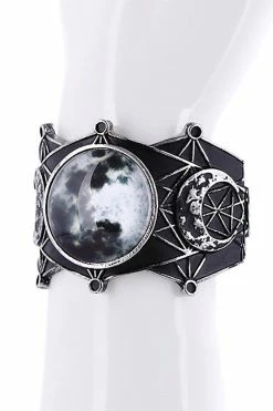 Moon Geometry Bracelet 11 Moon Geometry Bracelet -Goth Accessories Sales eng pl Wide bangle Full moon moon phases crescent MOON GEOMETRY BRACELET 1498 3 1800x1800