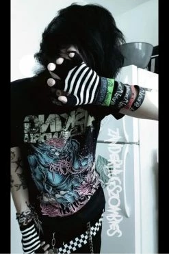 Striped Fingerless Gloves [Multiple Colors Available] -Goth Accessories Sales fsgd 61a997b6 bf4f 4ce6 9e32 8d0df880ba34 1800x1800