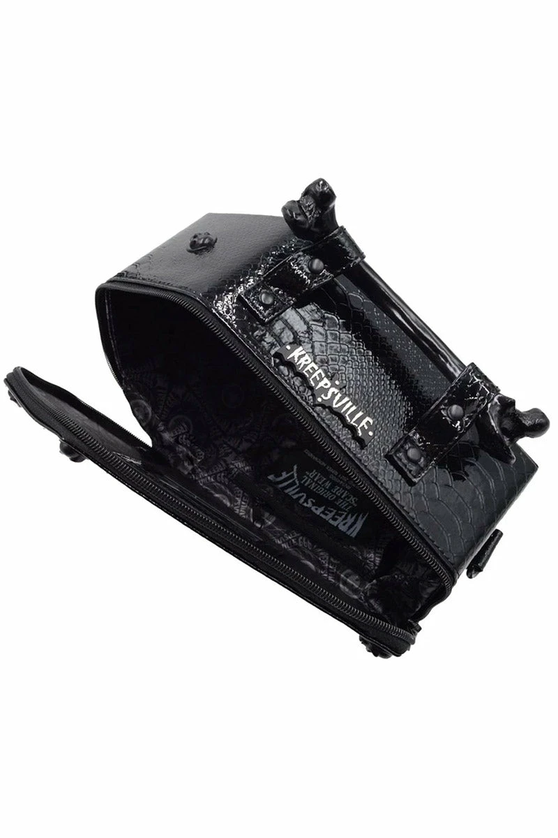 Skull Stud Croc Coffin Purse 3 Skull Stud Croc Coffin Purse - Image 3