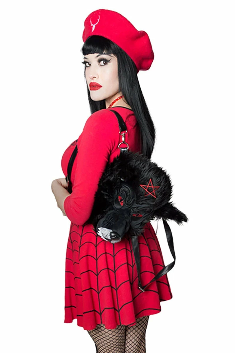 Wolfhead Plush Purse / Backpack 2 Wolfhead Plush Purse / Backpack - Image 2