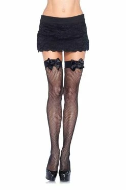 I'm Your Goth Gift Fishnet Thigh Highs [BLACK]