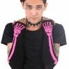 Skeleton Arm Warmers [Magenta]