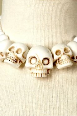 Skull Collection Necklace [White] -Goth Accessories Sales sacasascacasc 1800x1800