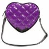 Bat Studded Quilted Heart Shoulder Bag [PURPLE]