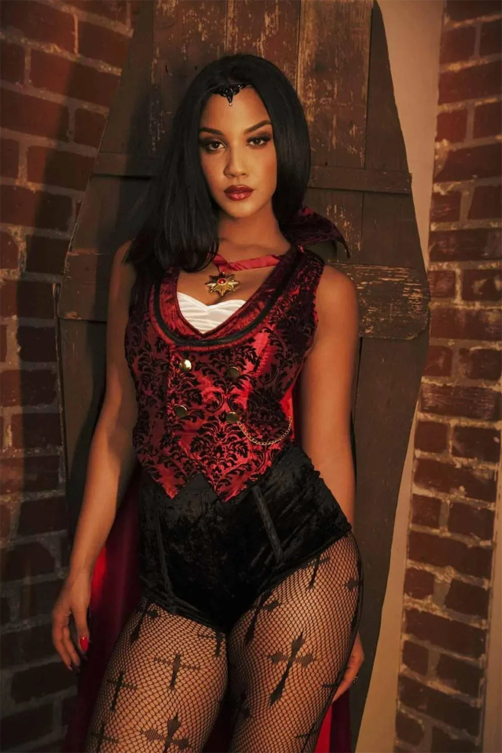 Worship Me Cross Net Tights 4 Worship Me Cross Net Tights - Image 4