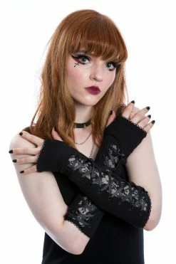 Vita Arm Warmers -Goth Accessories Sales vita armwarmers black poizen industries 29295 1800x1800